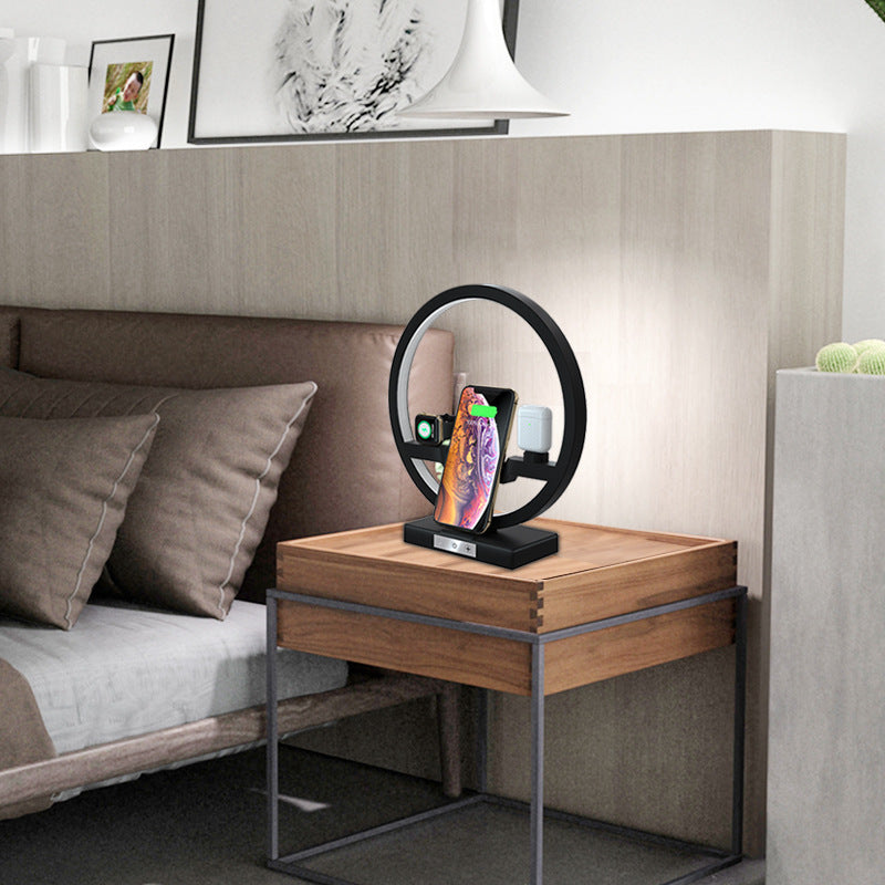 Fast Charging 4-in-1 Bedside Lamp Wireless Charger